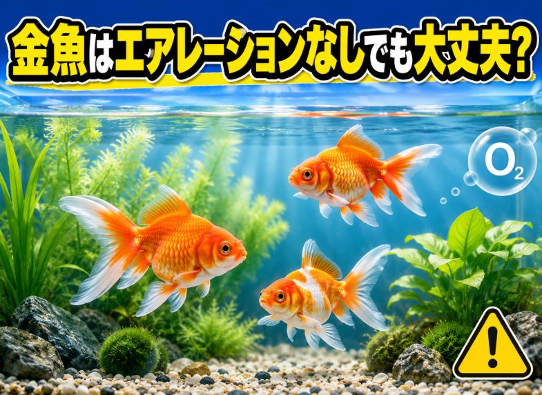 金魚の水槽でエアレーションなしは危険?静かに飼う方法を徹底解説