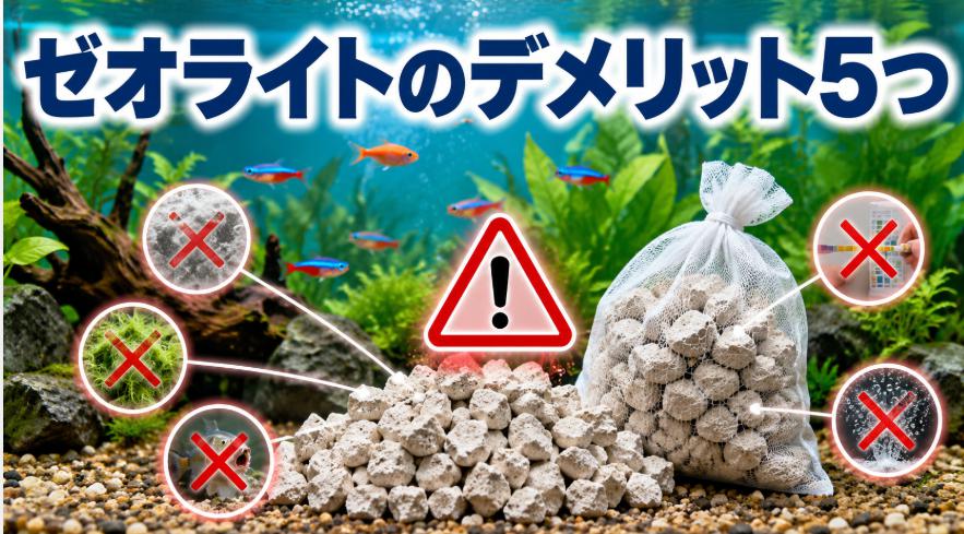 水槽ゼオライトのデメリット5つ|効果がない場合の対策法