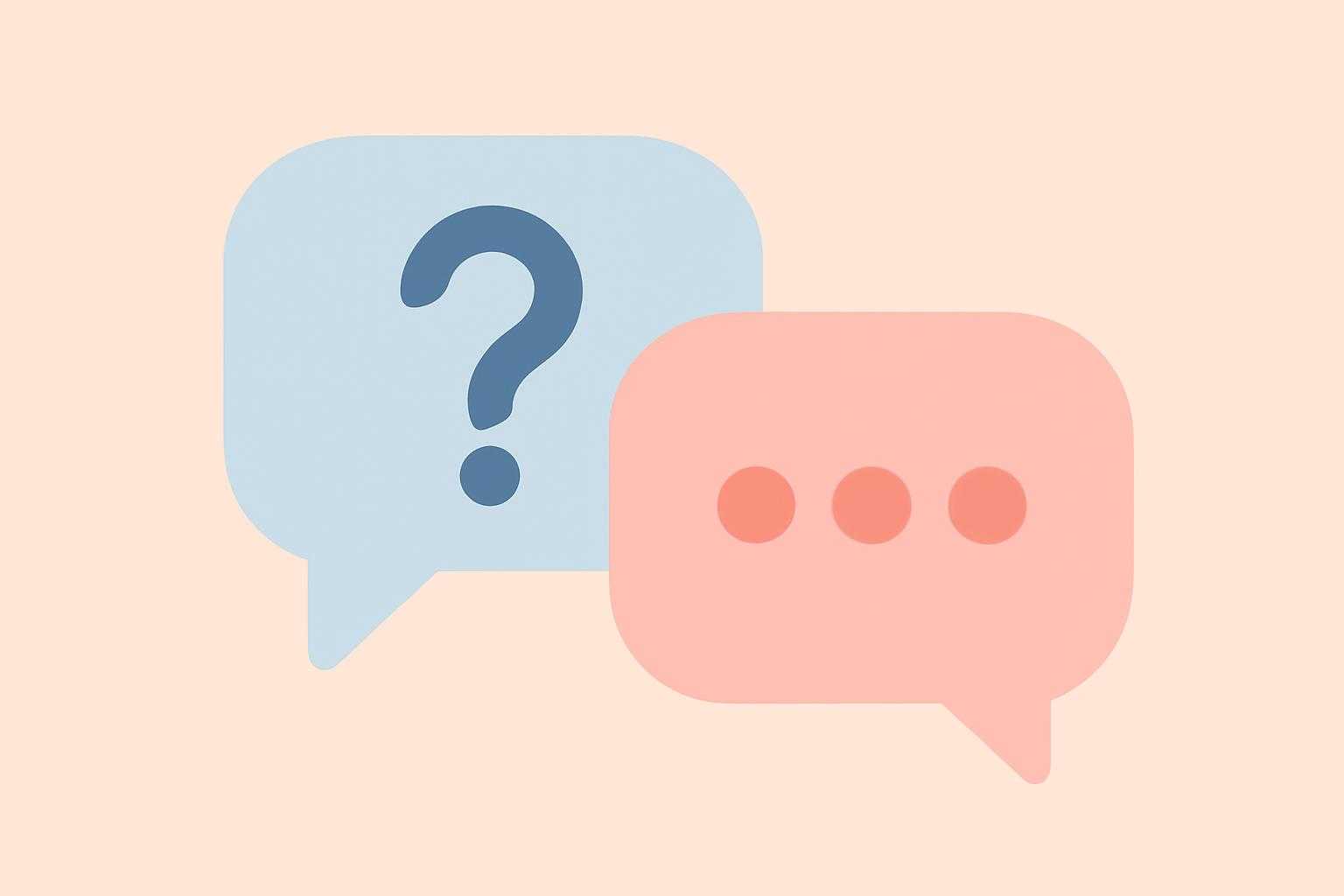 疑問符と答えのイメージを表現した、Q&Aのコンセプト画像