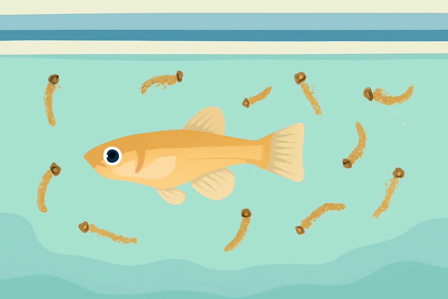 メダカの水槽とボウフラが浮かぶ水の様子