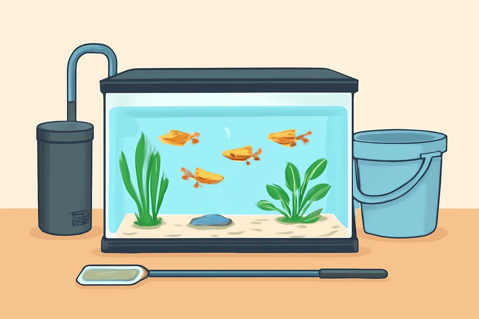 きれいなメダカ水槽と日々のメンテナンス作業